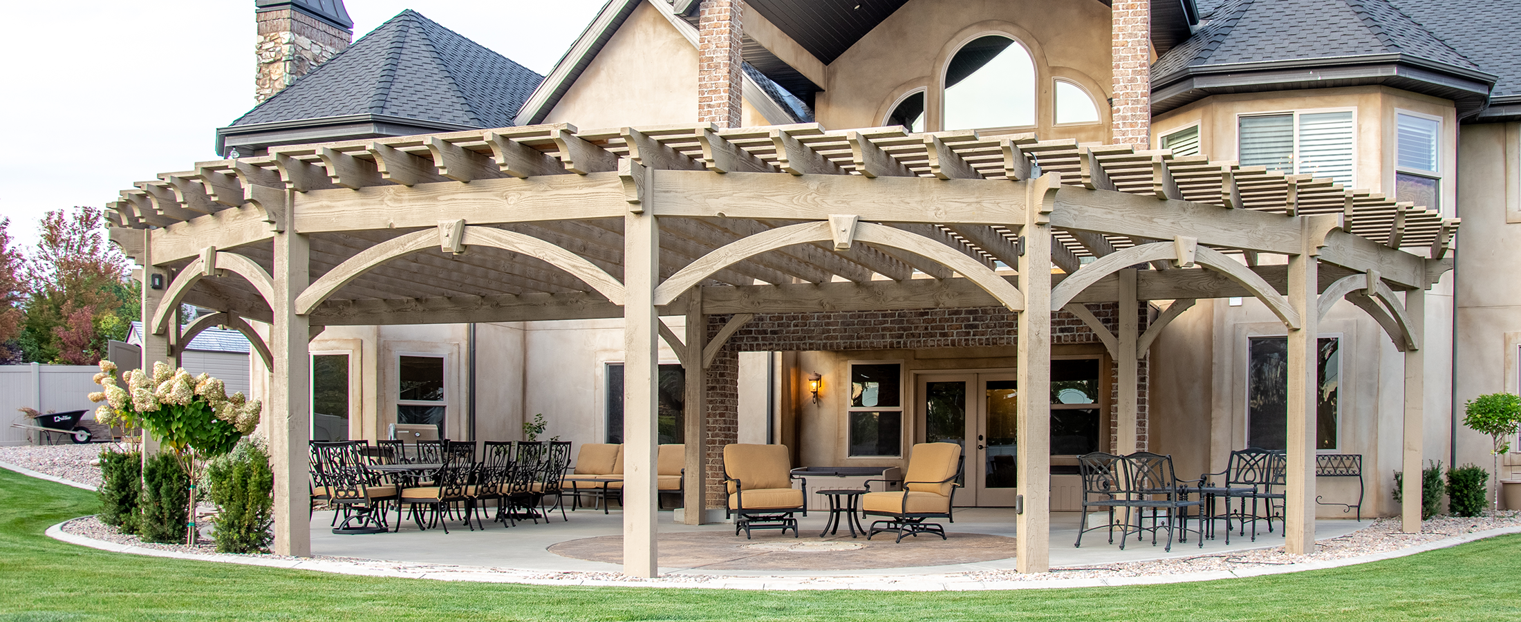 Custom timber pergola