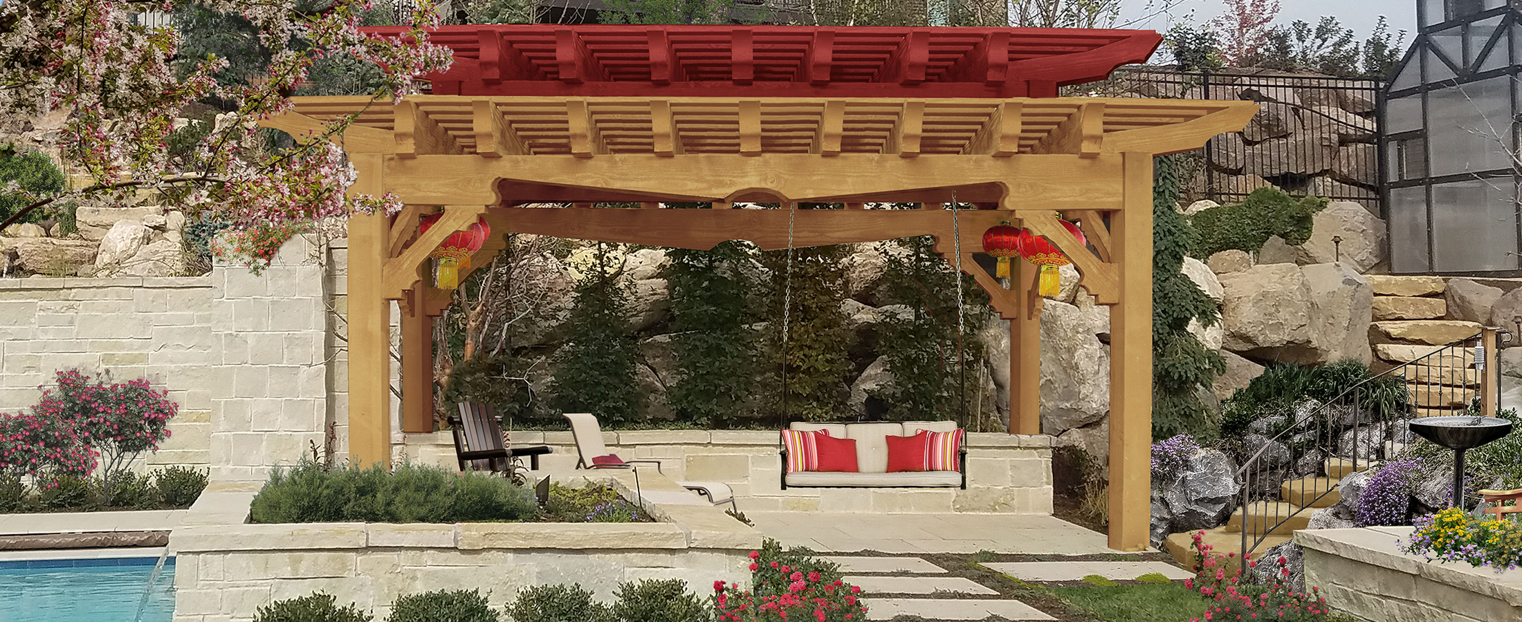 Pergola with patio